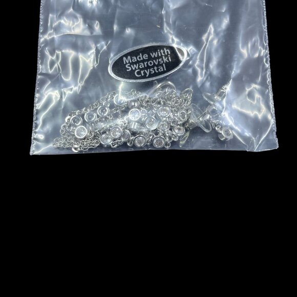 Swarovski Crystal Y Necklace Earring Set NWOT Bridal Glam Elegant Jewelry Gift - Picture 3 of 14